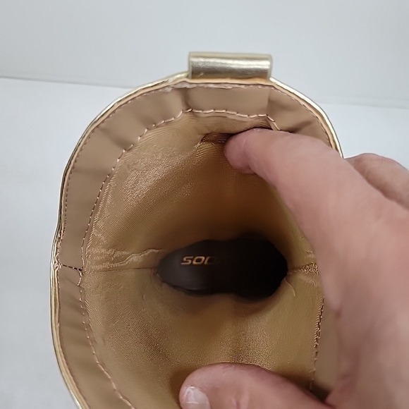 Soda Women Cowboy Western Stitched Heel Boots Pointy Toe Mid Shaft ORVILLE Gold - Picture 10 of 12